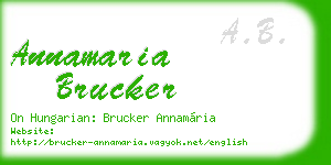 annamaria brucker business card